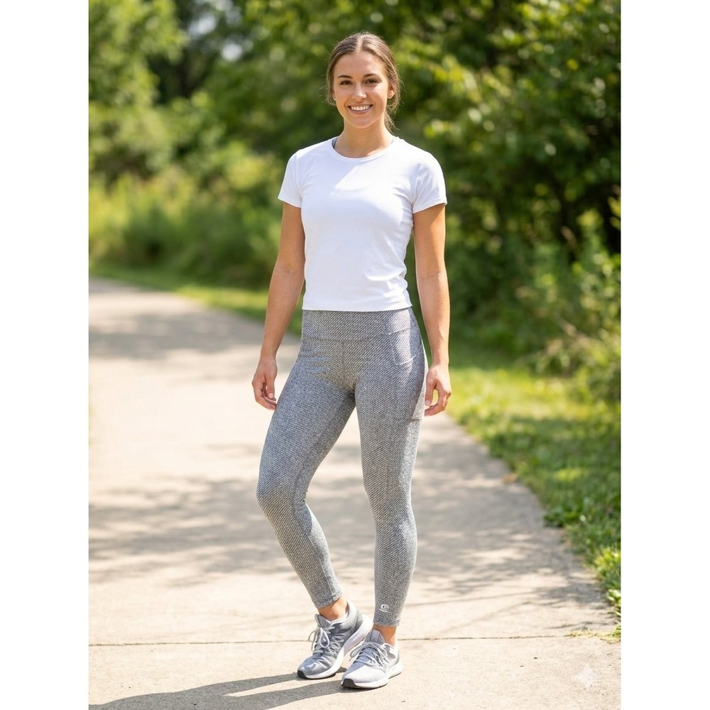 Champion Women's XL Gray C9 Urban Fit High Rise Leggings NWT Pockets Athletic